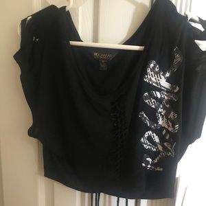 Rockawear tattered crop top